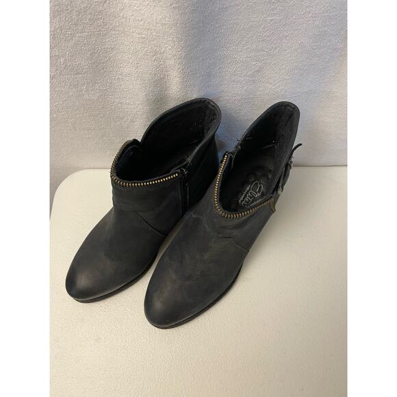 ELITES by walking cradles black ankle boots‎ leather made in Brazil size 6 - Picture 3 of 11